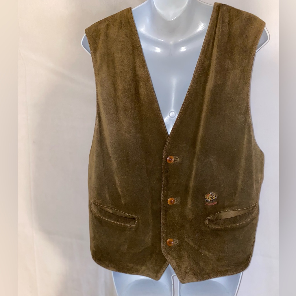 Iceberg Vintage Suede Vest Made In Italy